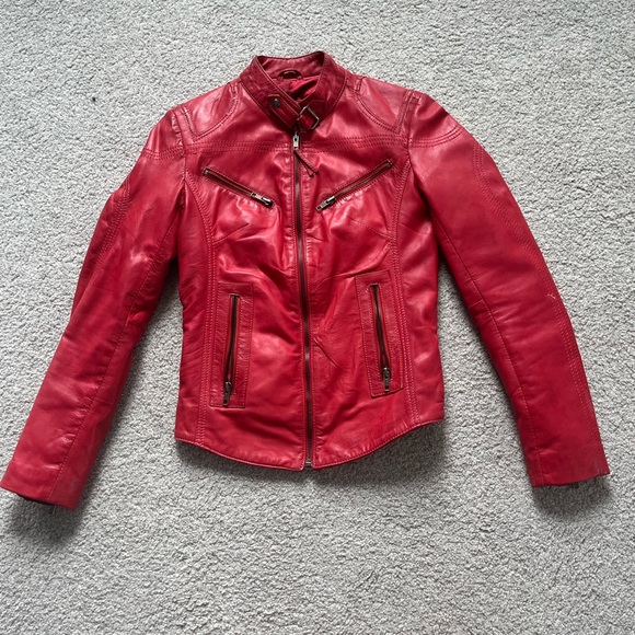 Red Leather Jacket - Picture 1 of 4